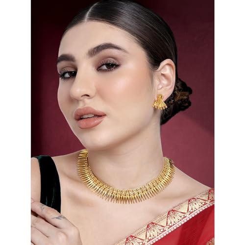 Image of Peora Gold Plated Bridal Jewellery Set with Kamarband Gift for Women Indian Traditional Ethnic Wedding