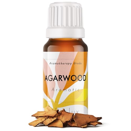 Image of Esslux Agarwood Fragrance Oil - 100% Pure Natural Oud Oil for Diffuser, Candles & Soap Making | Rich, Earthy Aroma for Relaxation & Aromatherapy | Therapeutic Grade - 15ML
