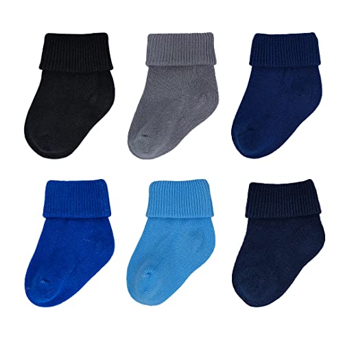 Dafi soft Nouveau-né Lot de 6 Paires de Chaussettes pour Bébé, Petit Garçon et Fillede, Roll Top Chaussettes Bébé en Coton, Oeko-Tex, Fabriqué en Turquie Cover