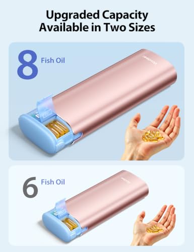 Image of Vaydeer Large Metal AM PM Pill Organizer 7 Day, Moisture-Proof Desiccant