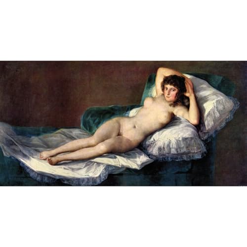 Toile Le Maja nu de Goya grand format pour un salon élégant et artistique