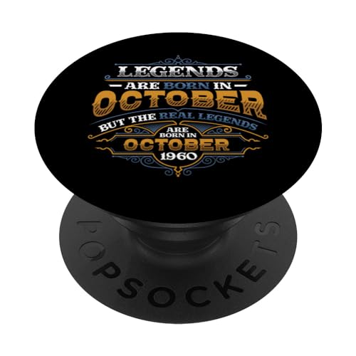 Las leyendas nacen en Ocotber 1960 Cumpleaños 64 para mujer PopSockets PopGrip Intercambiable