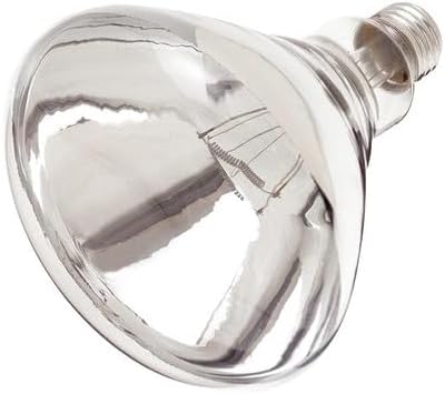 Satco S4885, 250W R40 Heat Lamp Bulb, Shatterproof, Clear, Replacement Bulb