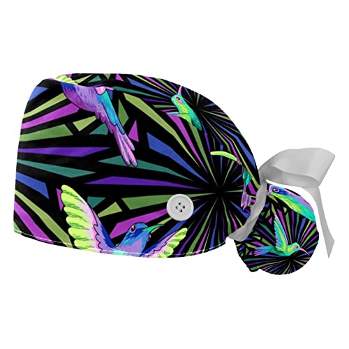 Chapeaux bouffants colibris avec bandeau ajustable pour hommes et femmes