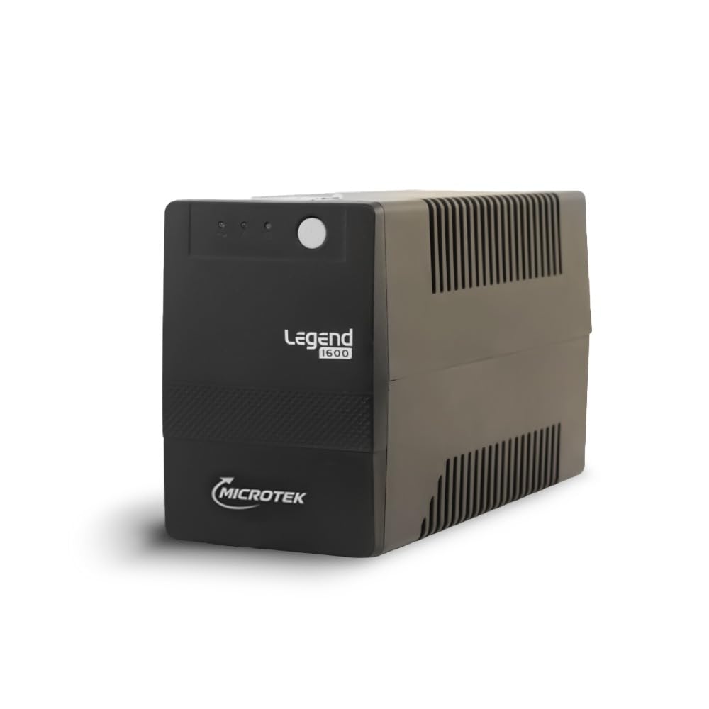 Microtek Legend 1600 Line Interactive UPS 1600VA/960W | Microprocessor Based UPS for Gaming PC, Desktop & Home Office | Power Backup & Protection | 2 Year Electronics Warranty + 1 Year Battery - 1600 Line Interactive UPS