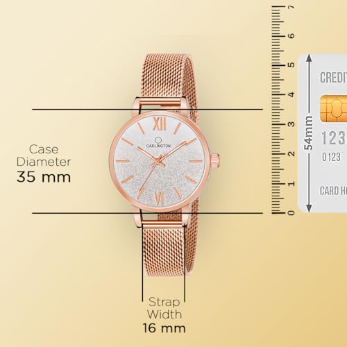 Image of Carlington Analog Watches for Women with mesh Strap - CT 2018
