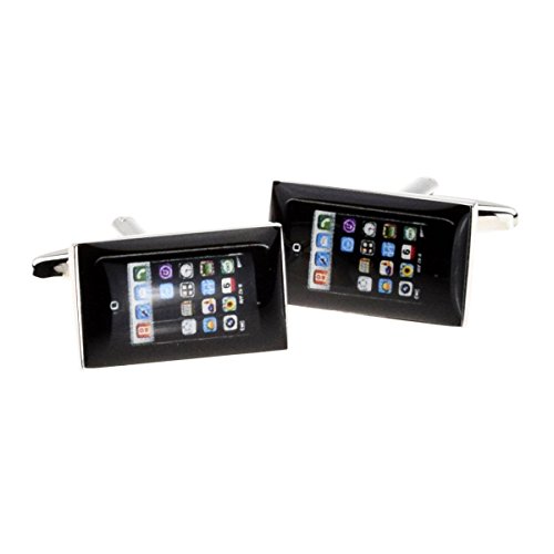 Mancuernillas para hombre GTR teléfono negro talla única miniatura 1