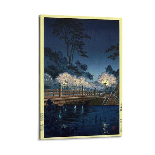 川瀬巴水 日本の浮世絵画家、版画ポスター (117) 壁アート プリント リビング 寝室 ダイニングルーム バスルーム ホーム装飾12x18inch(30x45cm)