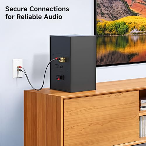 image for Cable Matters 2-Pack Speaker Wire Wall Plate, Gold Plated Speaker Wall