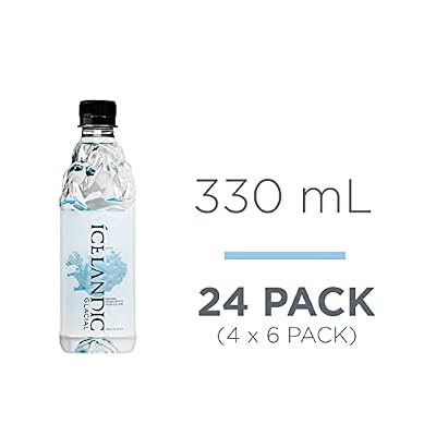 Icelandic Glacial Natural Spring Water, Unflavored, 330 ml / 11.1 Fl Oz (Pack of 24)