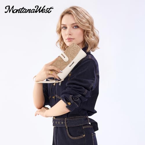 Womens Wallet Large Wristlet Wallet Credit Card Holder RFID Western Wallets — view 5