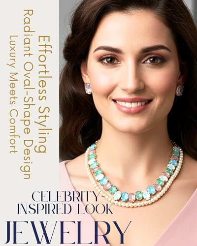 Image of Mansiyaorange Statement AD CZ American Diamond Cubic Zerconia Pearl Necklace Set | Gold Plated Chunky Fashion Jewelry for Women & Girls