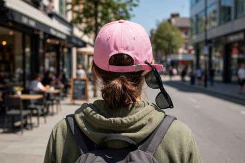 Image of Sunglass for Men Women Cap with Leather Patch, Casual Unisex Sports Hat, Adjustable Fit-Free Size-(Combo Sunglass Cap)