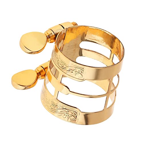 Saxophone Parts Carved Metal Ligature Alto Sax Mouthpiece Ligature for Alto Saxophone