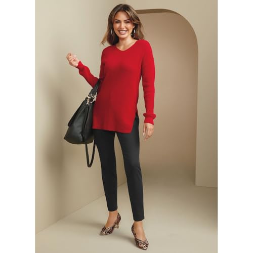 Masseys Women's Favorite V-Neck Knit Sweater4
