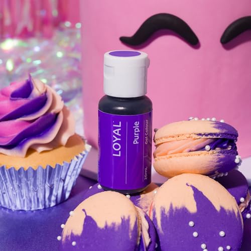 Image of Loyal Gel Food Coloring | Vibrant Color for Buttercream, Fondant, Royal Icing, Gum Paste, Marzipan and Cake Batter | Gel-Based Concentrated Food Dye - 20ml Purple