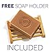 Ancient Greek Remedy Organic Face and Body Soap Bars for Dry, Normal, and Sensitive Skin. Gentle Wash Treatment for Women and Men With soap Holder (2 pack)