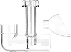 MiOYOOW Escumadeira de superfície de aquário, removedor de filme de óleo de tanque plantado ajustável com fluxo alargado, acessório de filtro de tanque de peixes para tanques de aquário de água doce e