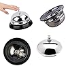 2 Pièces Sonnette de Comptoir Sonnette de Service en Acier Inoxydable Cloche de Table D'appel Sonnette de Réception pour Cuisine Hôtel Restaurant Bar Bureau École (Argent) #5