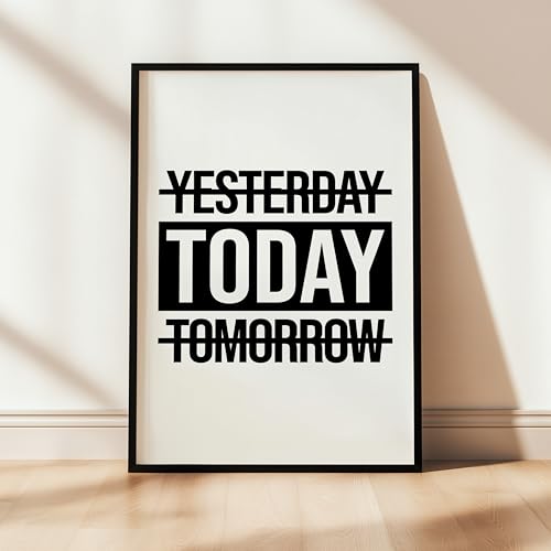 Image of COLOSSAL ART HOUSE Just Try Motivational Wall Frames for Living Room, Dining & Bedroom Wall Decoration - (13x17 Inch, Quote Frame) (TODAY)