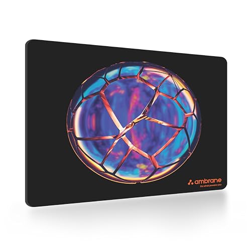 Ambrane Mouse Pad 7.5 x 9 inches for Gaming Mouse Pad, Compatible with Laser and Optical Mice, Non-Slip Rubber Base with Waterproof Surface, Easy to C