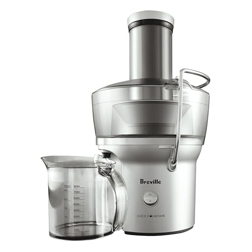 Breville BJE200XL Juice Fountain Compact Centrifugal Machine, 25 fl oz, Silver