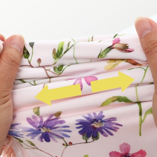 Image of Rayon Made from Bamboo Baby Blanket for Girls, Purple Floral Print, Ruffle Trim, Soft and Comfy, Size 40x33