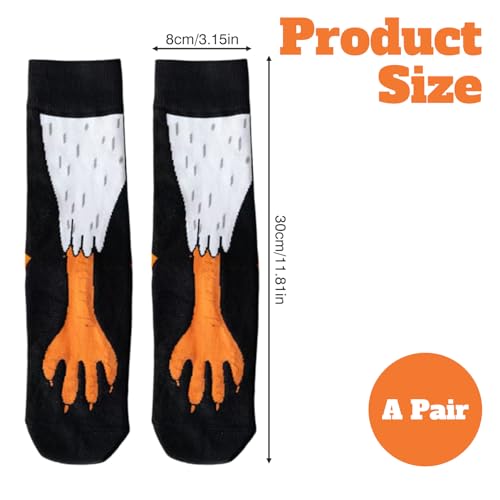 Chicken Leg Socks,Chicken Socks,Lustigem Hühnerbein Socken,Erwachsene Witzige Socken,Hühnersocken Geschenke Vogel Paw Hühnerbein Stocking Witzig Personalisierte für Damen Herren Faschingskostüm (A)