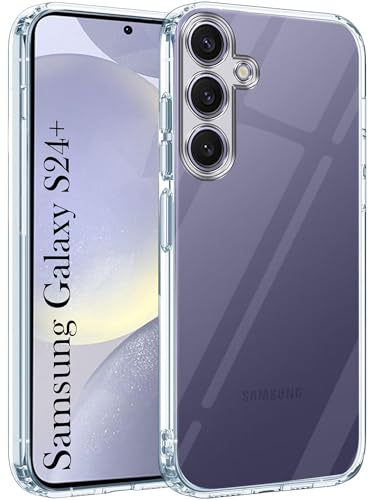 Image of Jkobi Back Case Cover for Samsung Galaxy S24 Plus (Silicone Clear Shockproof Case with Camera Protection | Transparent | Flexible and Soft)
