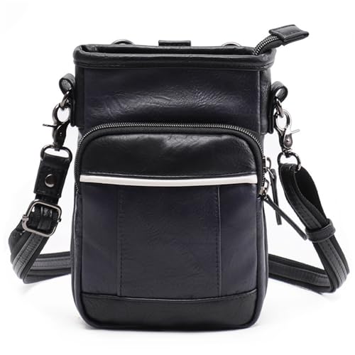 Bolso bandolera de cuero para hombre con correa cómoda y compartimento para viaje