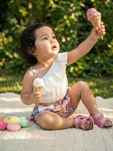 Image of Nautinati Baby Girls Cute Printed Top and Shorts Clothing Set | Age 0-3 Years