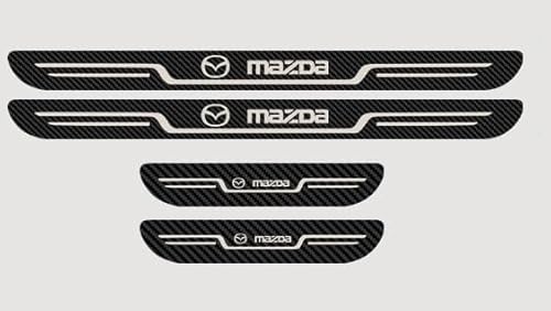 マツダ 車用 サイドステップガードマツダ スカッフプレートCX-3/CX-4//CX-5/CX-8/アテンザ/アクセラ/デミオ 全シリーズ対応 サイドステップ ステンレススカッフプレート 傷隠し 滑り止め キズ防止 汚れ防止 ドア保護 ドアガードステッカー