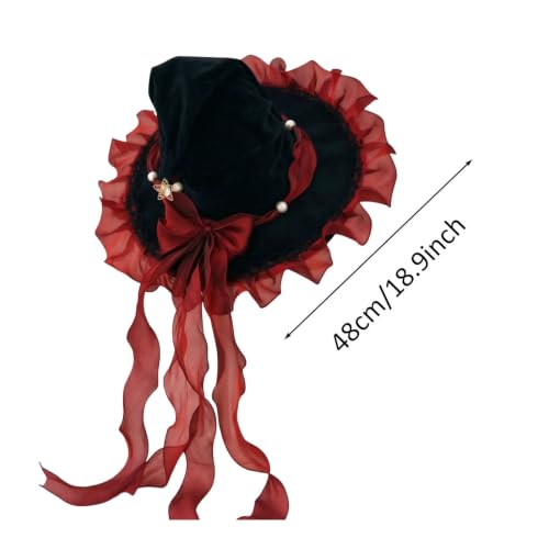 Witch Hats For Women Lolita Magic Wizard Hats Halloween Costume Witch Hat - image 3