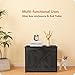 Dwanton Cat Litter Box Furniture Hidden, Cat Litter Box Enclosure, Reversible Entrance Can Be on Left or Right Side, Indoor Cabinet, Wooden Washroom, End Table, Nightstand, Dark Gray, 27.6