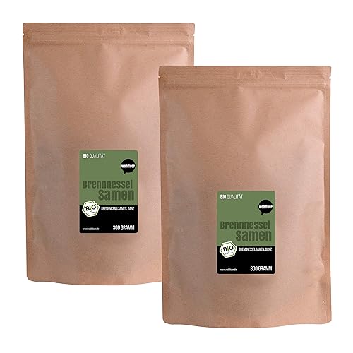 Wohltuer Semillas de ortiga orgánicas de colección silvestre europea cualificada, 2 x 300 g