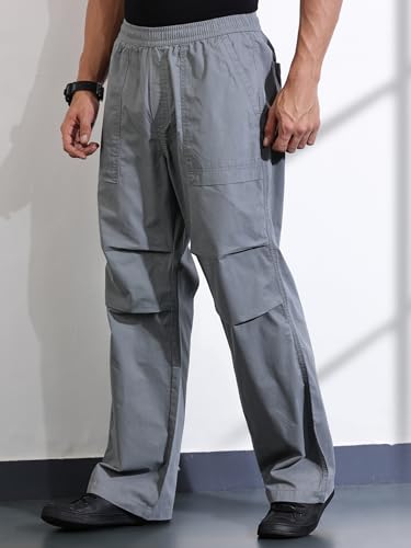 Image of Thomas Scott Men's | Solid | Light Weight | Breathable Fabric | 6 Pockets | Mid Rise | Loose Fit | 100% Cotton | Elasticated | Chino Trouser | Pants