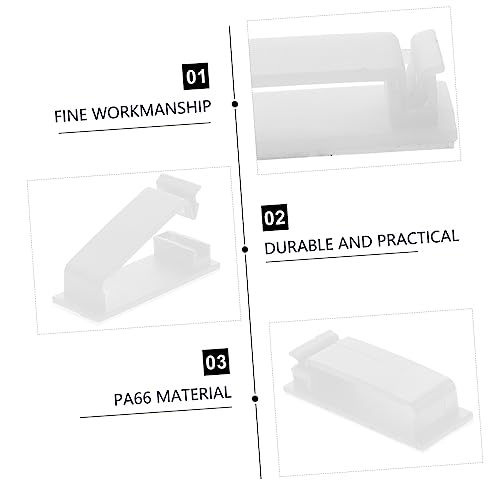 50 piezas Clips para fijar cables USB organizadores de cables para escritorio en casa u oficina miniatura 6