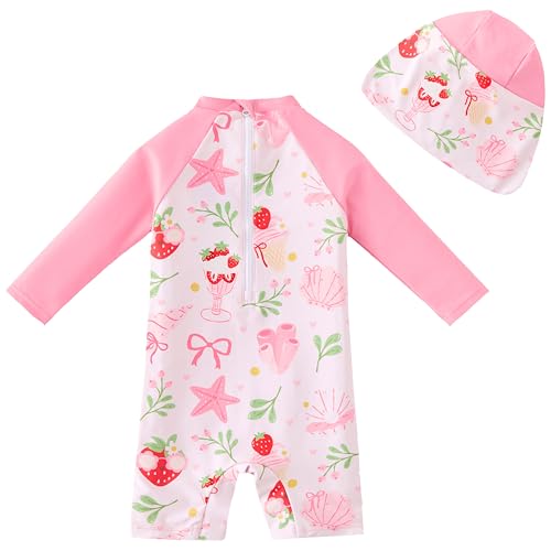 Image of UMELOK Baby Girl Swimsuit Infant UPF 50+ Bathing Suit Size Months