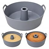 Moljaus Stampo in silicone per dolci e ciambella 21 cm | Teglia savarin antiaderente forno e friggitrice ad aria | Tortiera senza BPA, facile da sformare