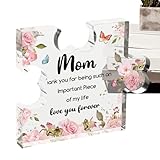 Mutter Puzzleteil Geschenk, – Muttertagsgeschenke für Einzigartiges graviertes, Acrylblock Acrylgeschenke Kleine herzerwärmende, Geschenke als Tischdekoration Geburtstage Mutte | Multipurpose Outdoor