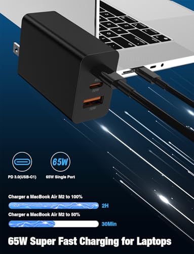 Hzevn 65W GaN Charger (3-Port, 2-Pack) — view 2