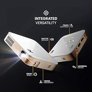 KODAK Luma 350 Mobile Smart Projector Puissant projecteur vidéo Ultra HD Rechargeable avec Applications de Streaming/Android 6.0, Wi-FI et Transparent jusqu'à 200 Pouces