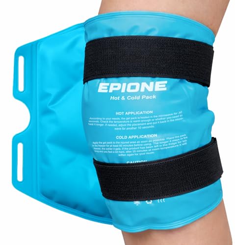 Bolsa de Hielo para Rodilla Boston Tech – Rodillera de Gel Frío Reutilizable con Correas Ajustables, Terapia Frío/Calor para Inflamación, Esguinces y Postoperatorio de rodilla (27x35cm)