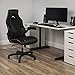OFM Essentials Collection High-Back Racing Style Bonded Leather Gaming Chair, in Black