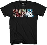 Marvel Logo Iron Man Super Hero Ironman Adult Graphic Men's T-Shirt (Premium Black, Medium)