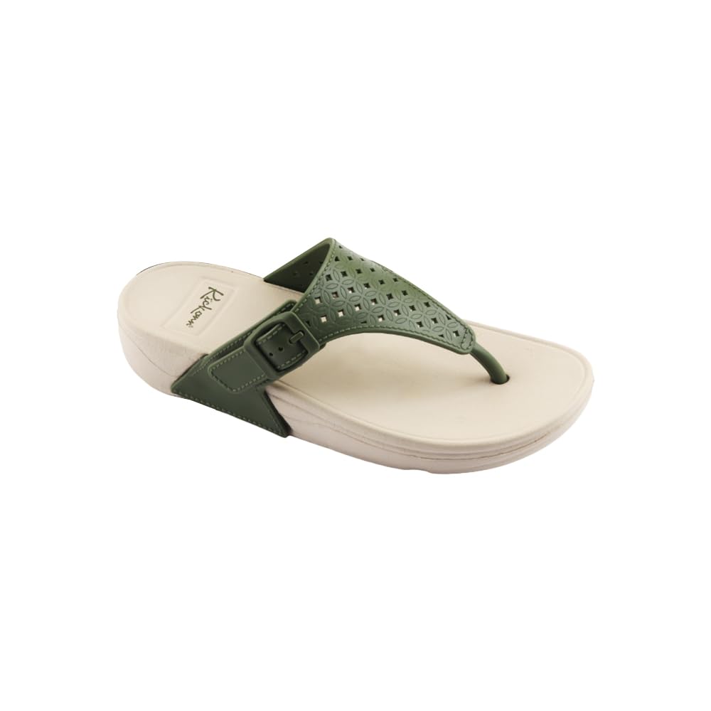 Indifeet - chappals for women, womens stylish slippers footwear, ladies soft sandal slipper, woman latest model casual thong chappal, lady fashion best daily use sandals, Olive Green (B0CHMVVQMN) Amazon Price History, Amazon Price Tracker
