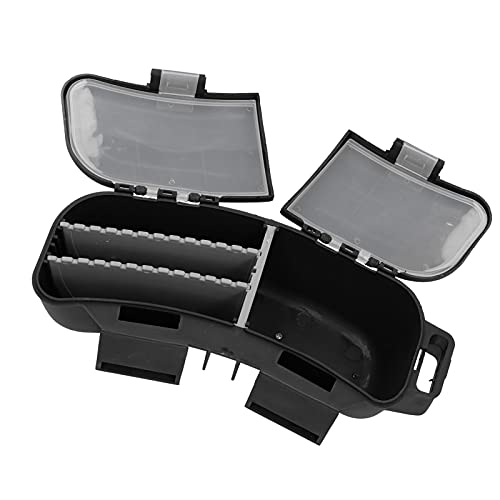 RiToEasysports Multifunctional Portable Fishing Waist Box, Plastic Material with Rounded Corners, 3 Detachable partitions for baits reels Hooks Fishing Lines, Suitable for All Types of