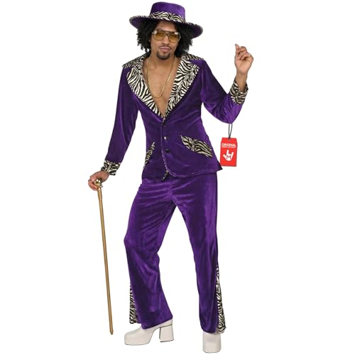 Morph Disfarce Anos 70 homem roxo, disfarces disco adulto, disfarces discoteca anos 70, fato carne, disfarce carnaval homem - L