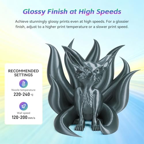 Image of FLASHFORGE Silk+ PLA Filament 1.75mm Gray, Silky Texture 3D Printing Filament, Enhanced Layer Adhesion with Stunning Surface Finish; Chrome-Like Brilliance and Silk-Smooth Perfection