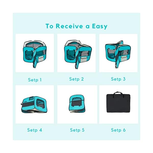 Portable-Pet-Playpen-Foldable-Kennels-Playpen-for-DogCat-Carrying-Case-Travel-Removable-Shade-Cover-Predelivery-Room-Indoor-Outdoor-Water-Resistant-Suitable-for-DogsCatsRabbitsPets Pet Playpen Removable Shade Cover